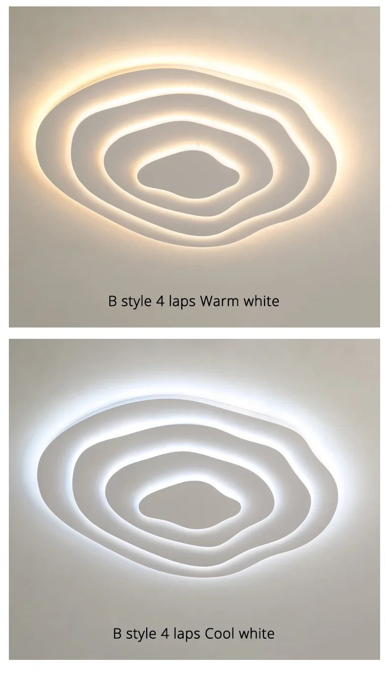 Nordic Corrugated Bedroom Chandeliers Creative Atmosphere Flush Mount Ceiling Light Designer Funiture Living Room Terrace Lamp