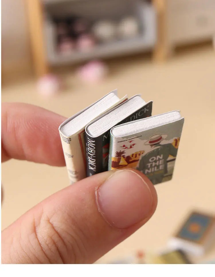 10pcs 1/12 Dollhouse Miniature Mini English Book for Blyth BJD OB11 Doll House Funiture Decor Accessories