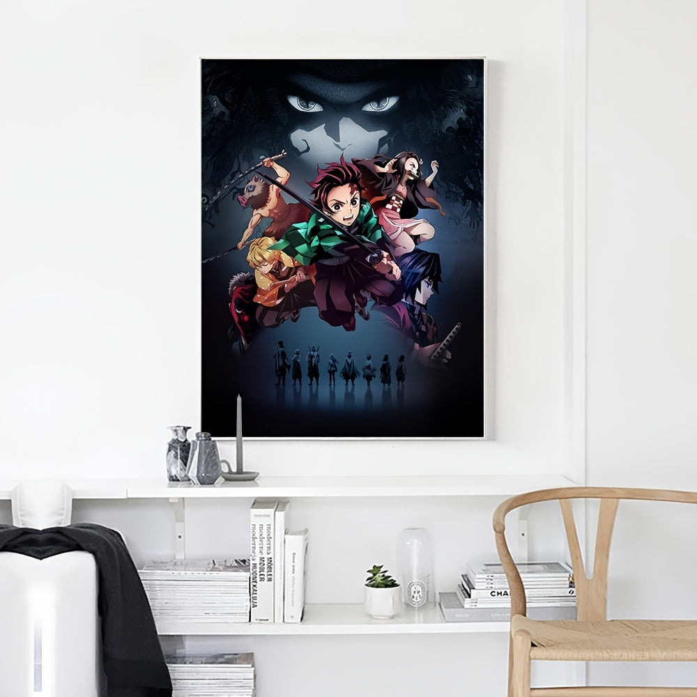 1pc Vibrant Japanese Anime Canvas Print Poster - High-Definition Artwork, Versatile Room Decor, Unique Gift for Anime Fans, Frameless Design, Beautiful Wall Art, Iconic Anime Characters - Perfect for Living Room, Bedroom, Off