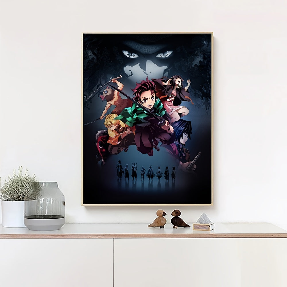1pc Vibrant Japanese Anime Canvas Print Poster - High-Definition Artwork, Versatile Room Decor, Unique Gift for Anime Fans, Frameless Design, Beautiful Wall Art, Iconic Anime Characters - Perfect for Living Room, Bedroom, Off