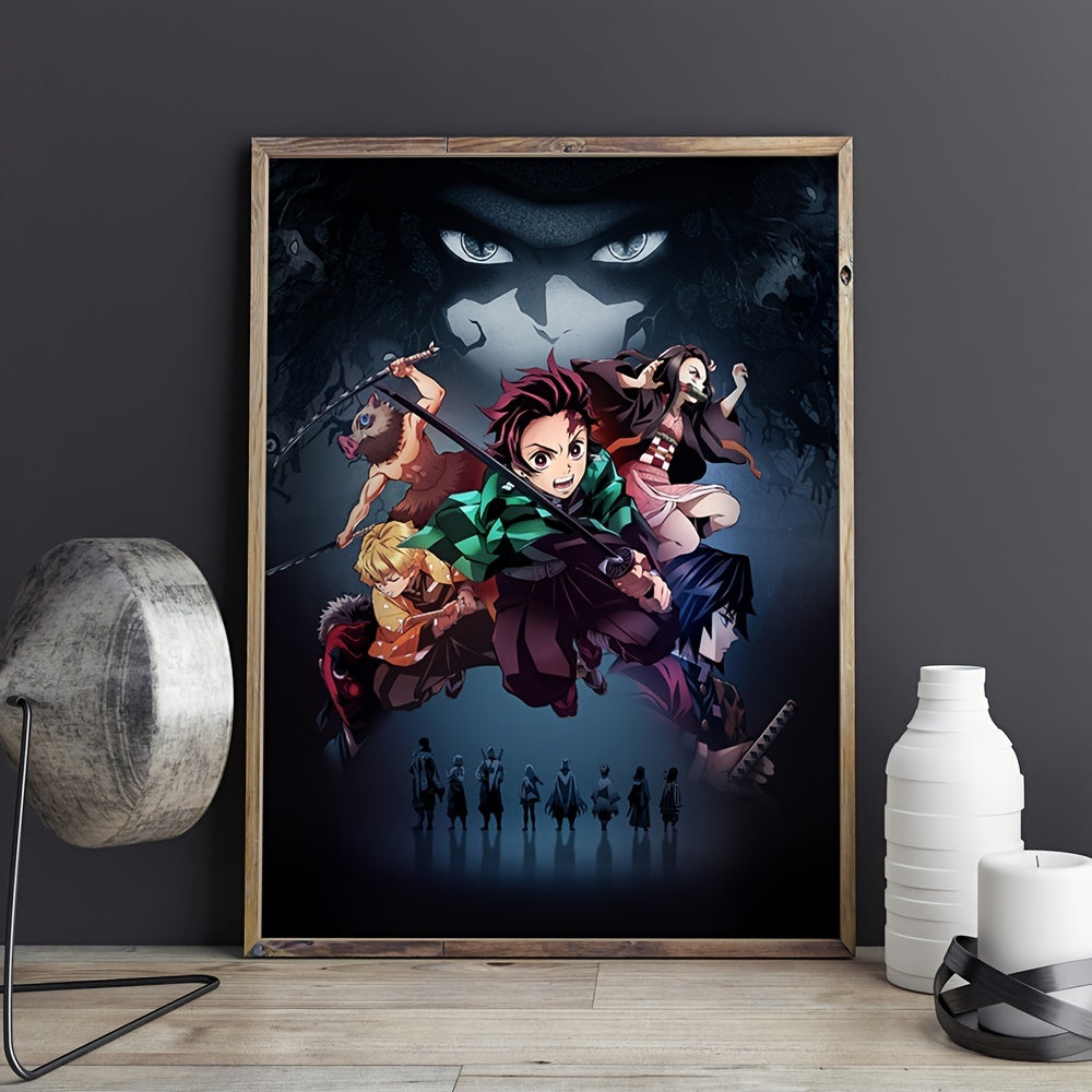 1pc Vibrant Japanese Anime Canvas Print Poster - High-Definition Artwork, Versatile Room Decor, Unique Gift for Anime Fans, Frameless Design, Beautiful Wall Art, Iconic Anime Characters - Perfect for Living Room, Bedroom, Off